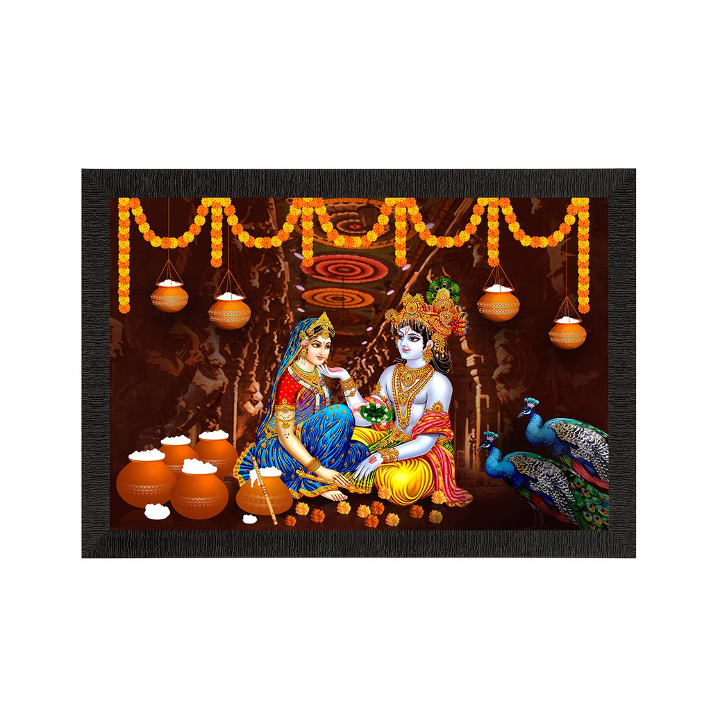 Lord Krishna Satin Matt Texture UV Art Painting Kafalo