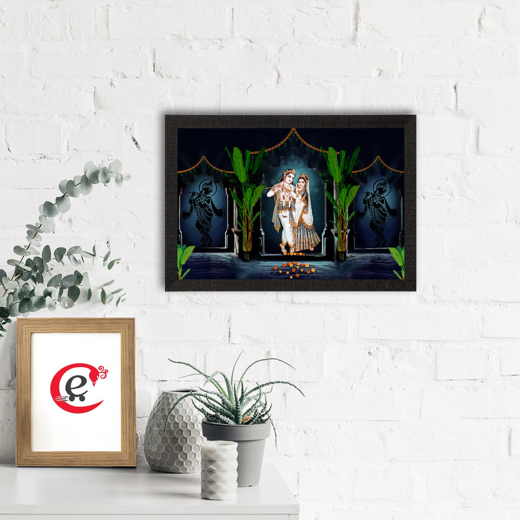 Radha Krishna Painting Digital Printed Religious Wall Art Kafalo