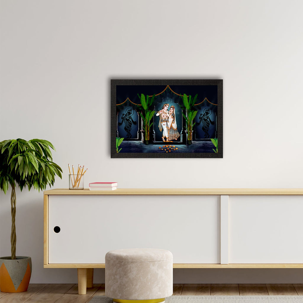 Radha Krishna Painting Digital Printed Religious Wall Art Kafalo