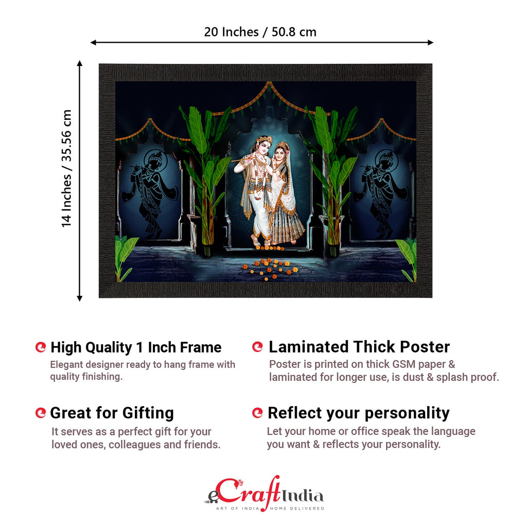 Radha Krishna Painting Digital Printed Religious Wall Art Kafalo