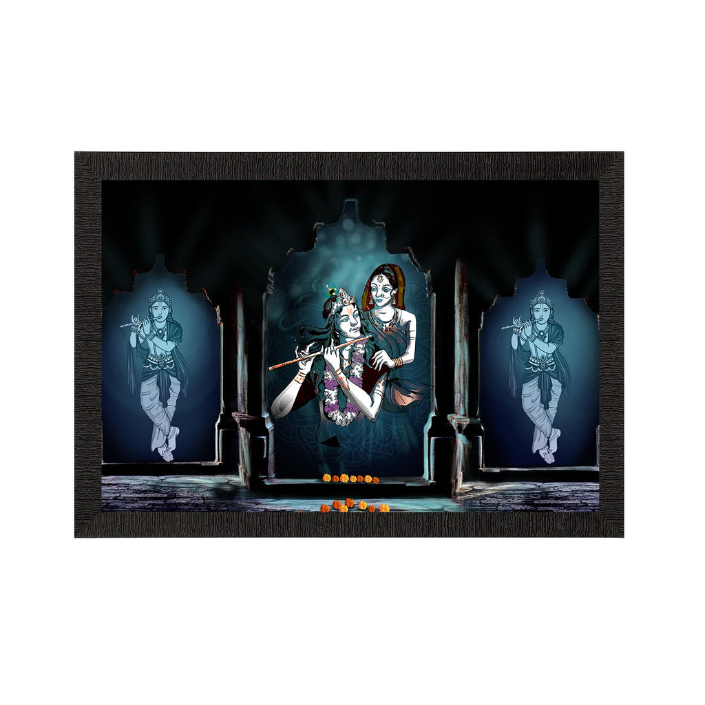 Radha Krishna Painting Digital Printed Religious Wall Art Kafalo