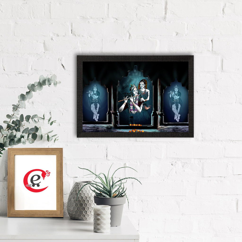 Radha Krishna Painting Digital Printed Religious Wall Art Kafalo
