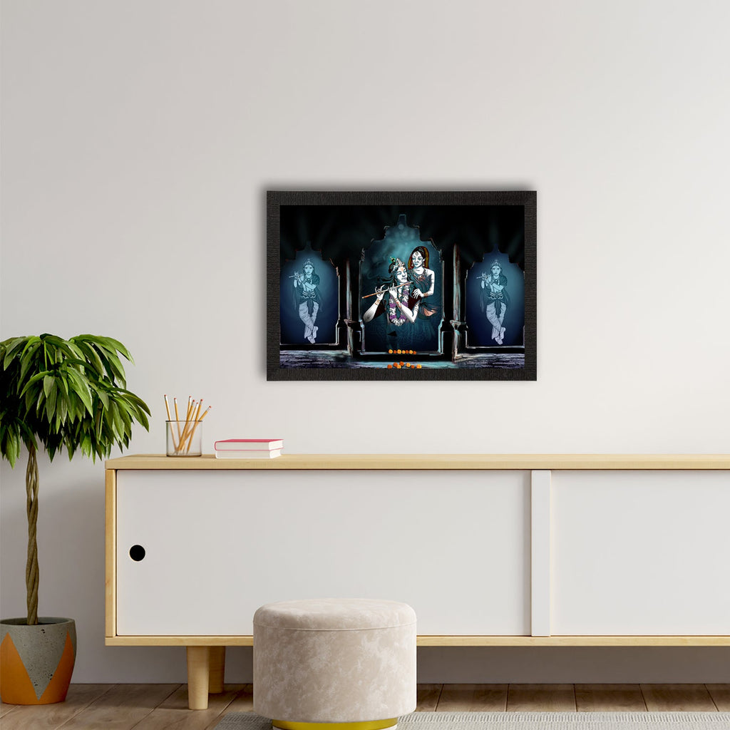 Radha Krishna Painting Digital Printed Religious Wall Art Kafalo