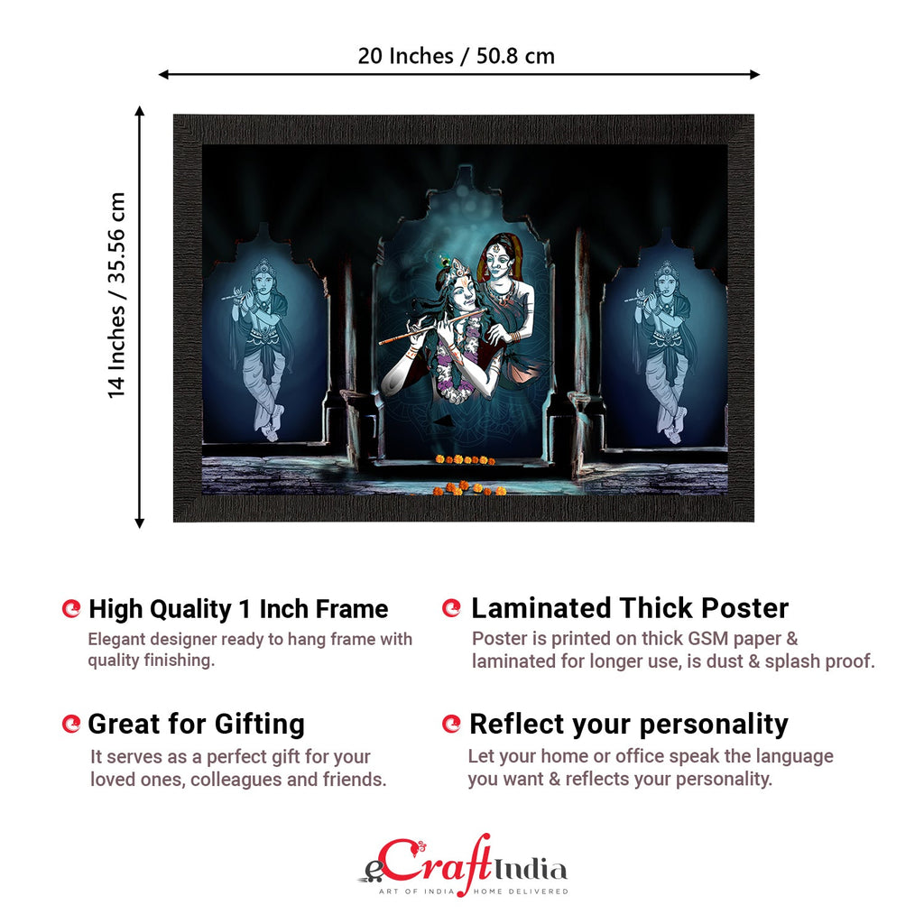 Radha Krishna Painting Digital Printed Religious Wall Art Kafalo