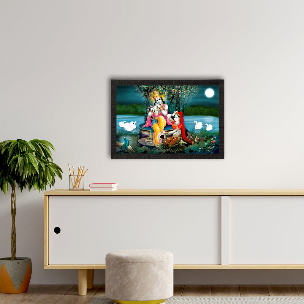 Lord Krishna Satin Matt Texture UV Art Painting Kafalo