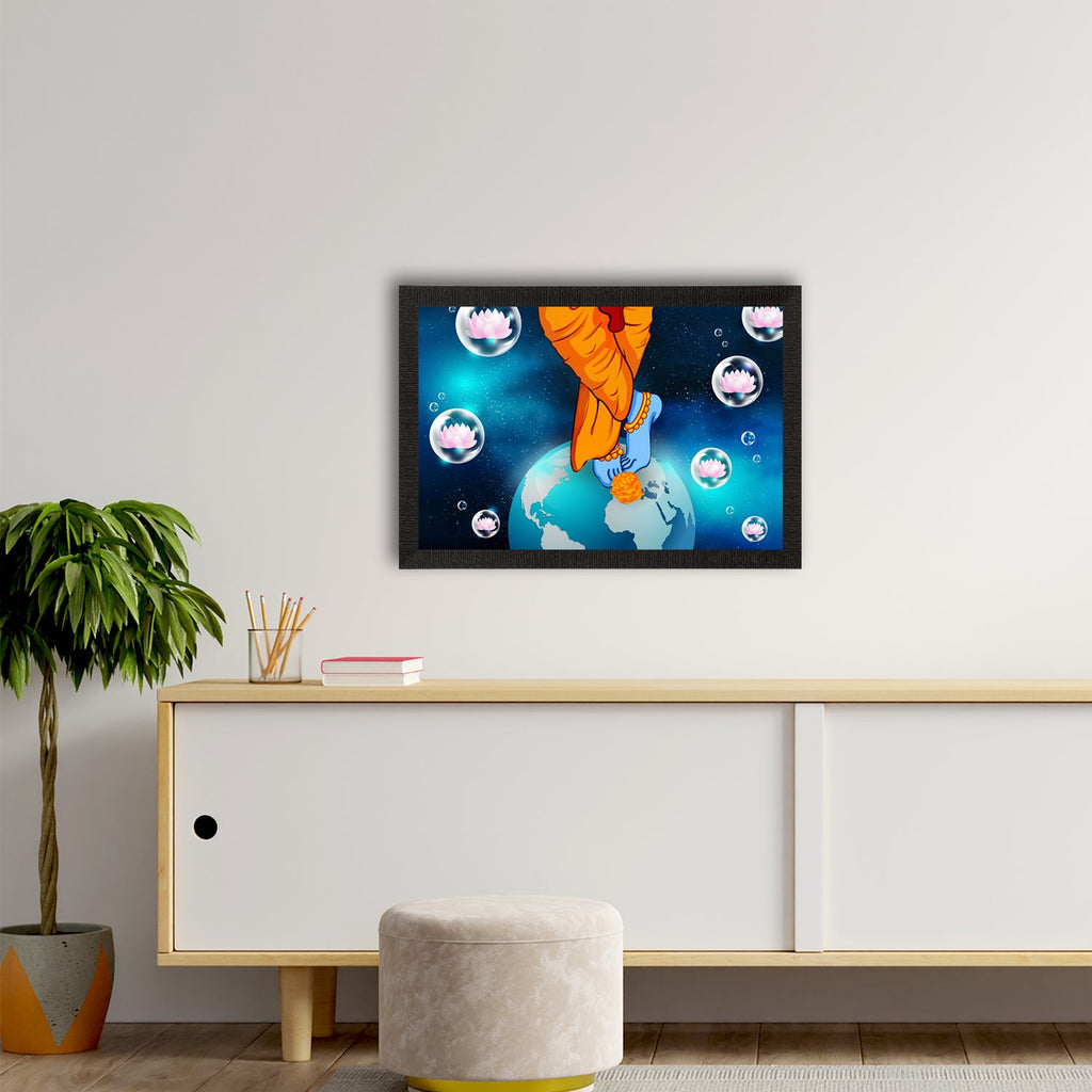 Lord Krishna Satin Matt Texture UV Art Painting Kafalo