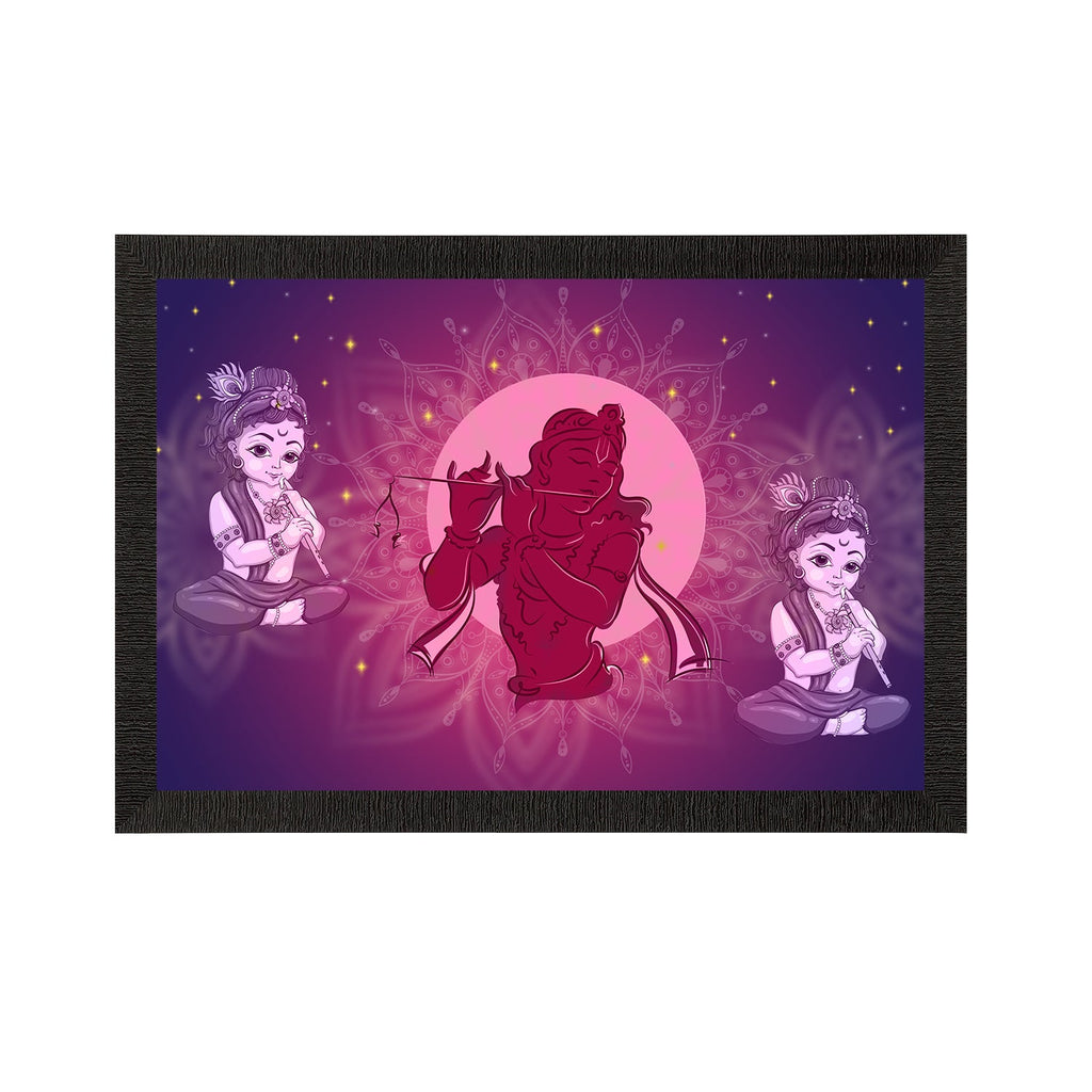 Lord Krishna Satin Matt Texture UV Art Painting Kafalo