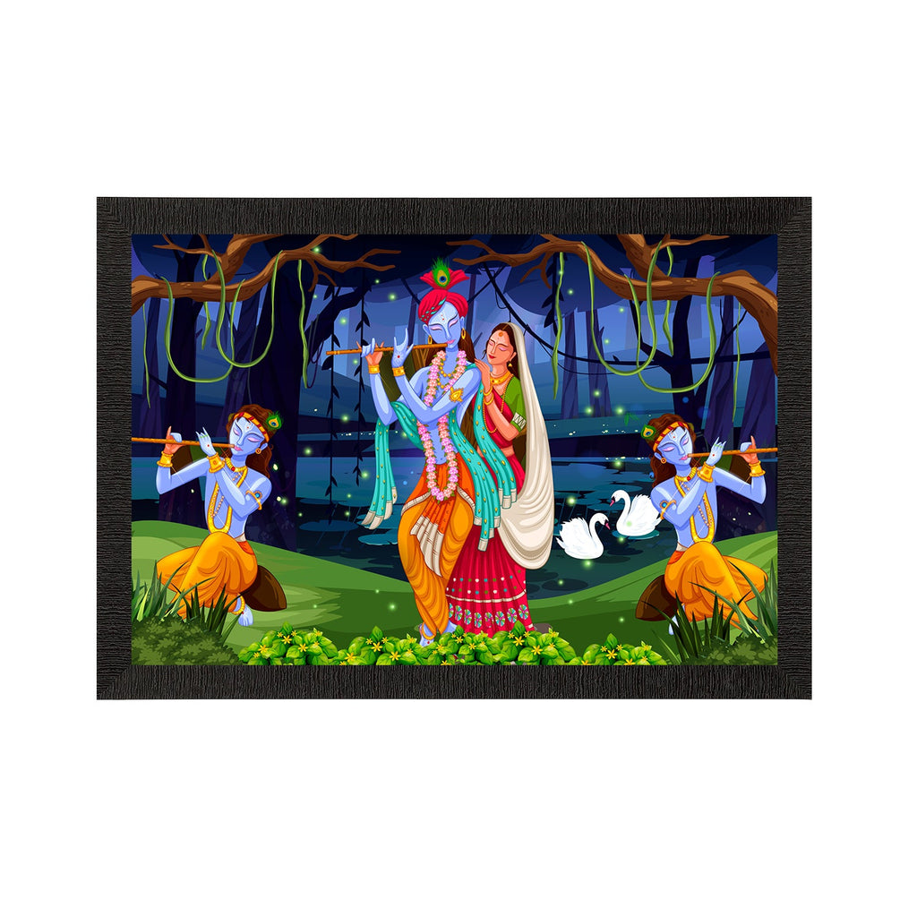 Lord Krishna Satin Matt Texture UV Art Painting Kafalo