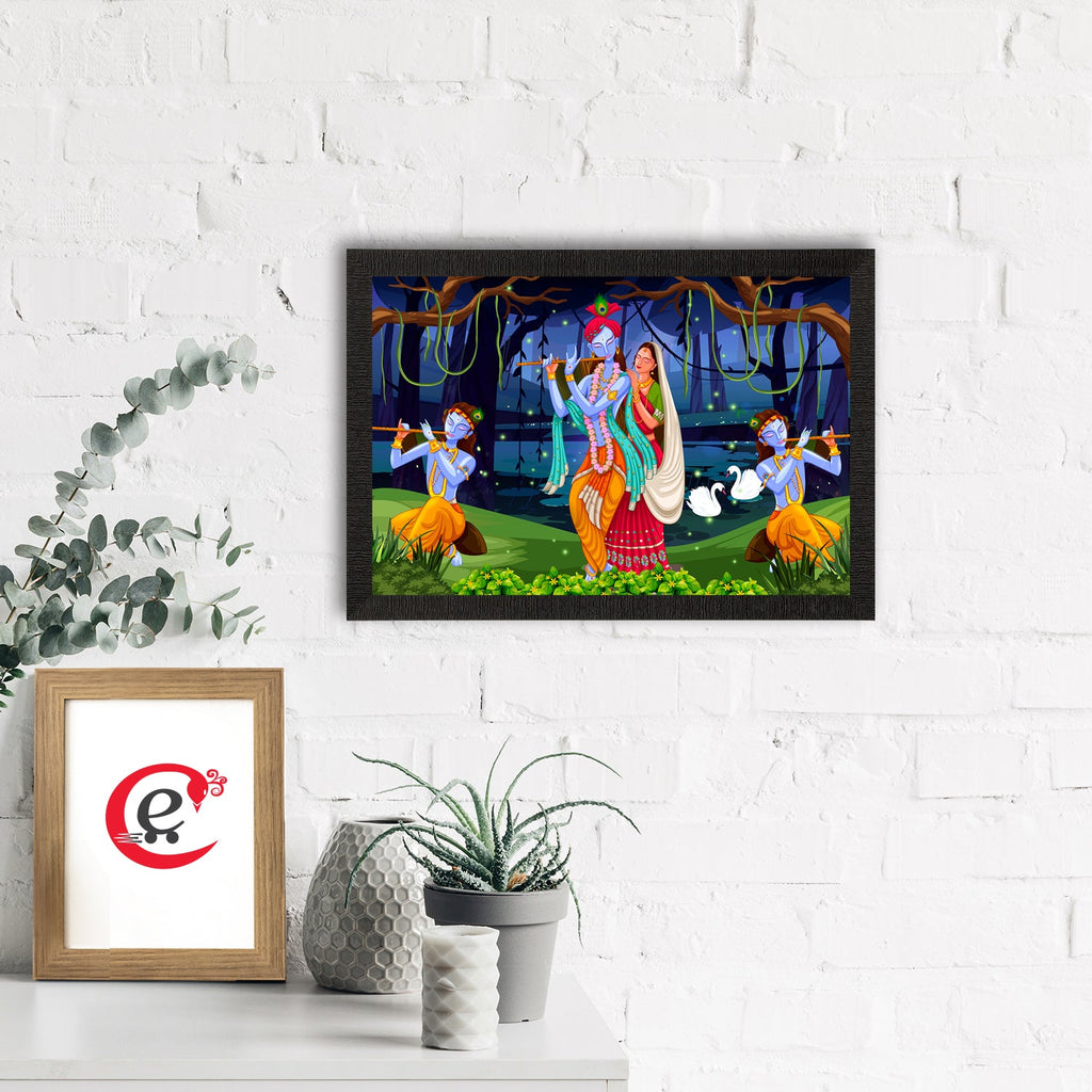 Lord Krishna Satin Matt Texture UV Art Painting Kafalo