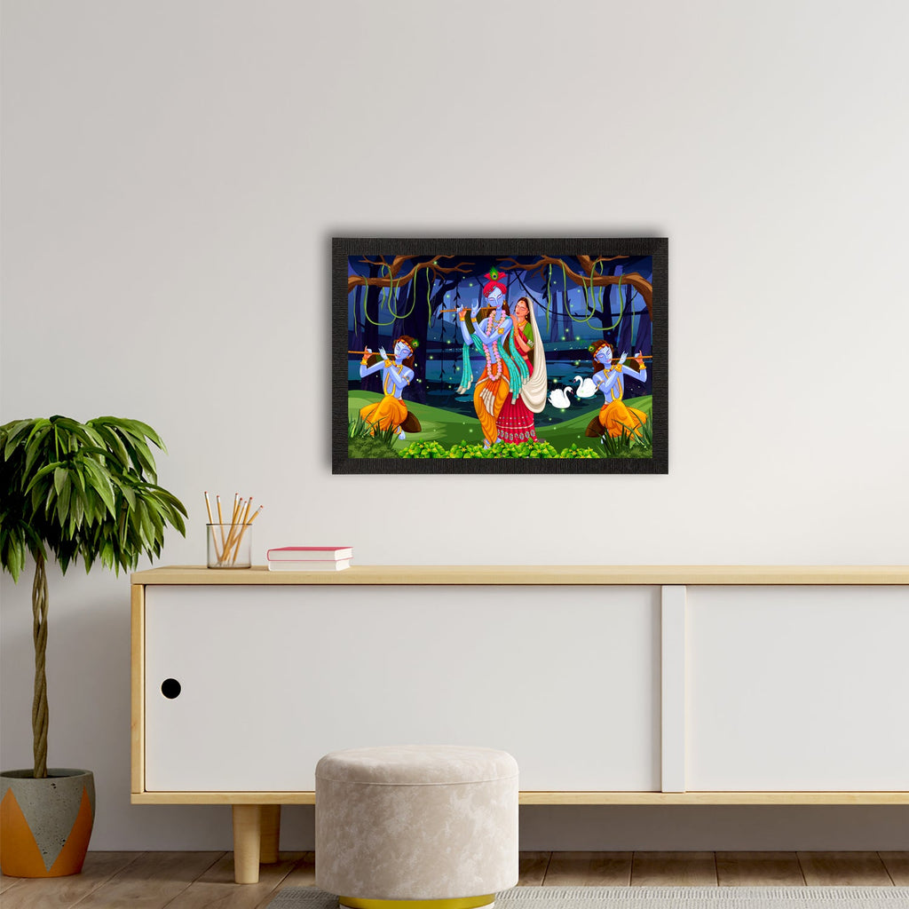 Lord Krishna Satin Matt Texture UV Art Painting Kafalo