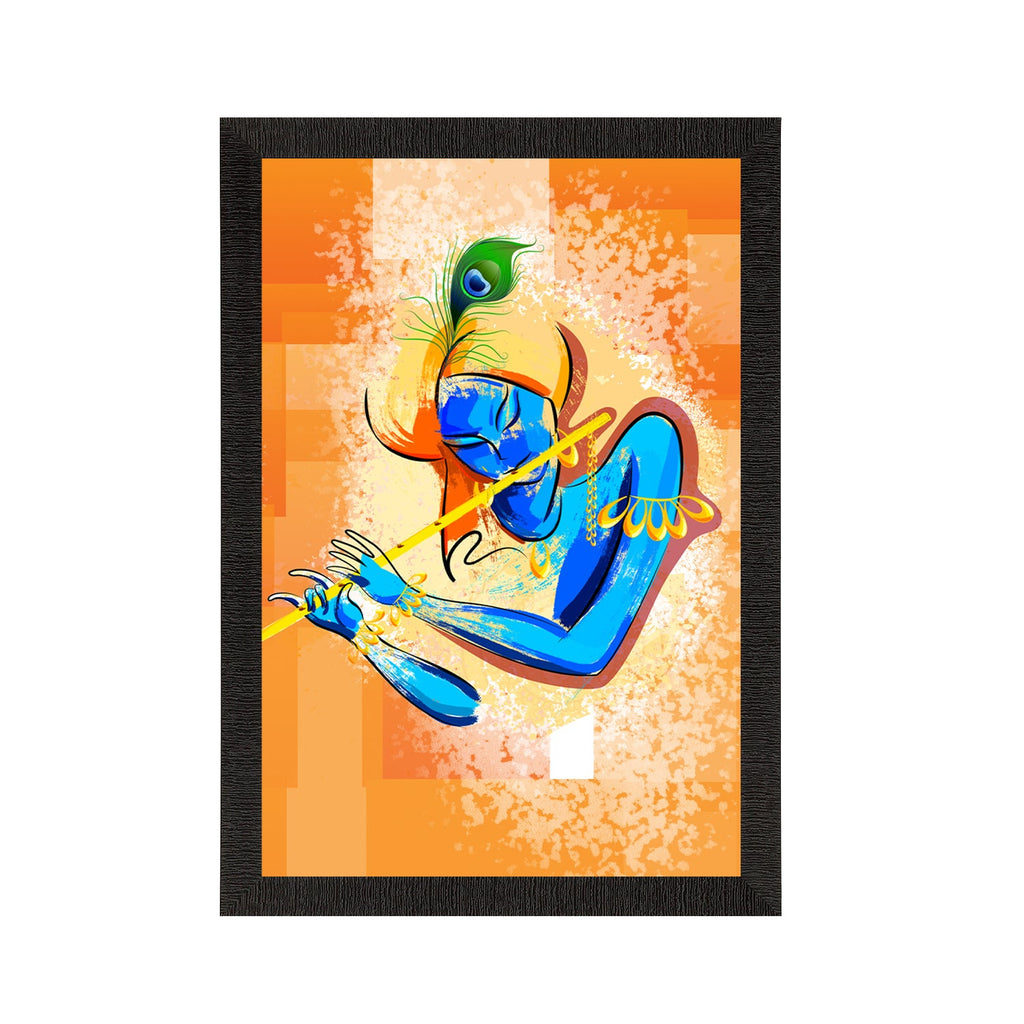 Lord Krishna Satin Matt Texture UV Art Painting Kafalo
