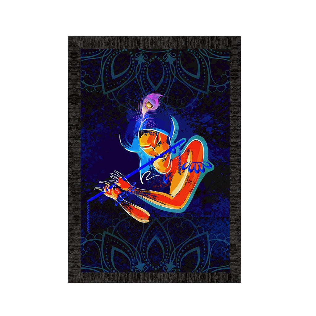 Lord Krishna Satin Matt Texture UV Art Painting Kafalo
