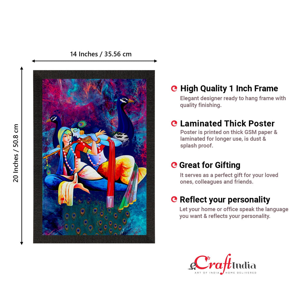 Lord Krishna Satin Matt Texture UV Art Painting Kafalo