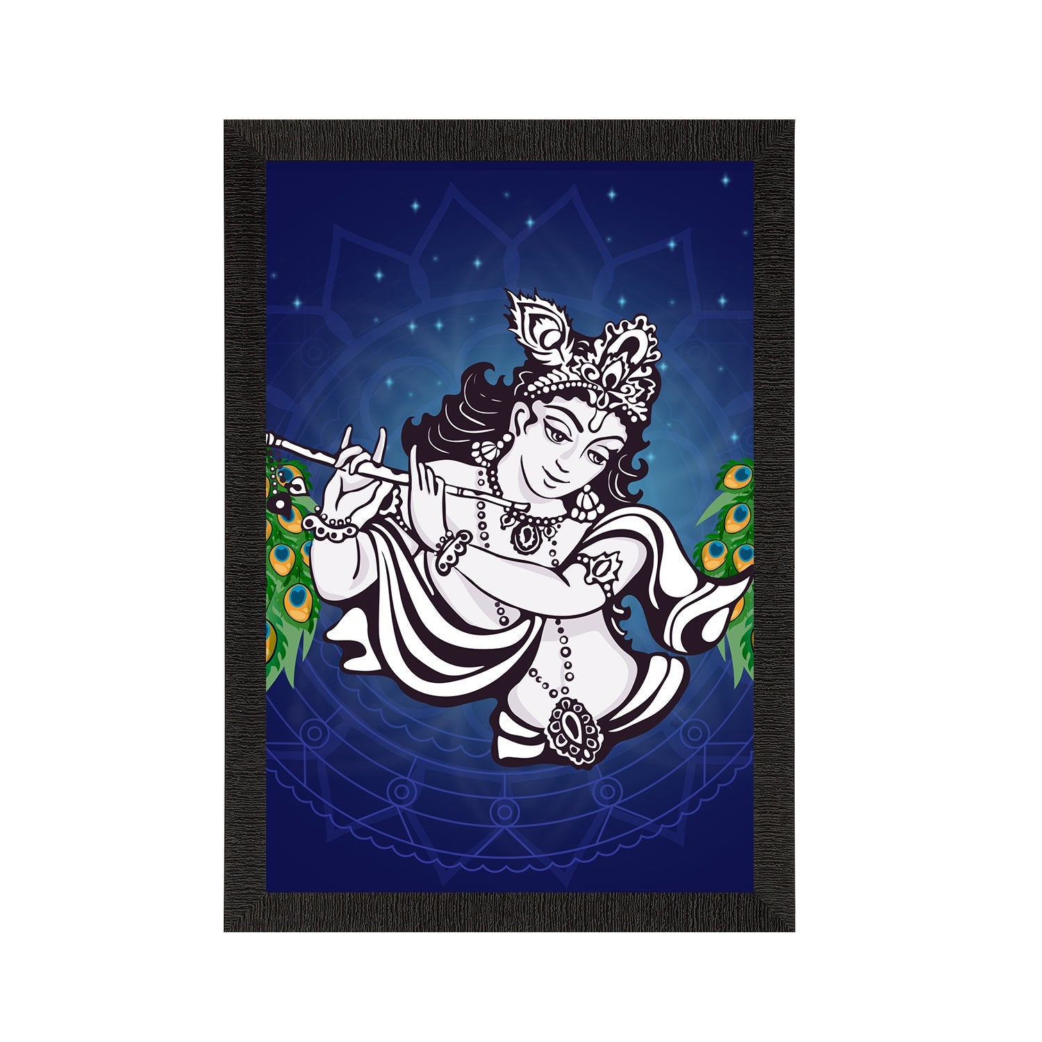 Lord Krishna Satin Matt Texture UV Art Painting Kafalo