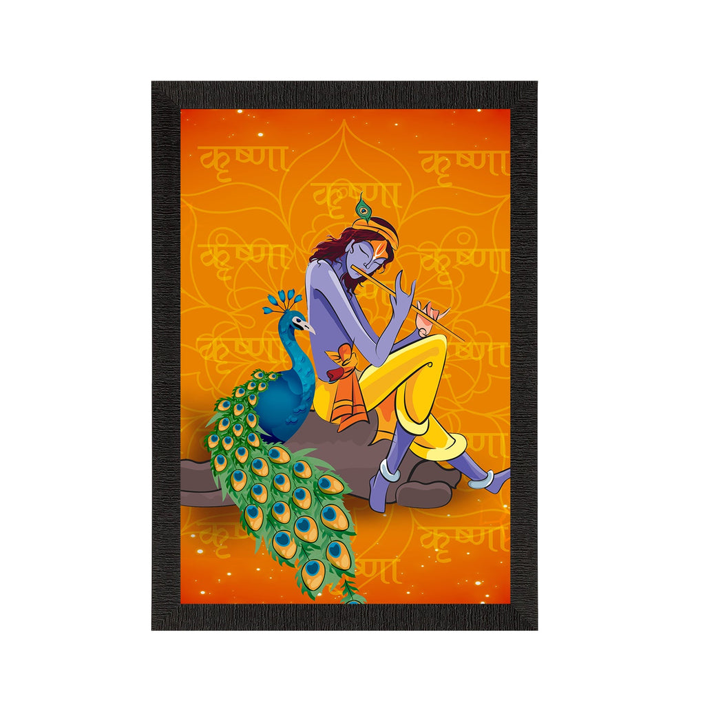 Lord Krishna Satin Matt Texture UV Art Painting Kafalo