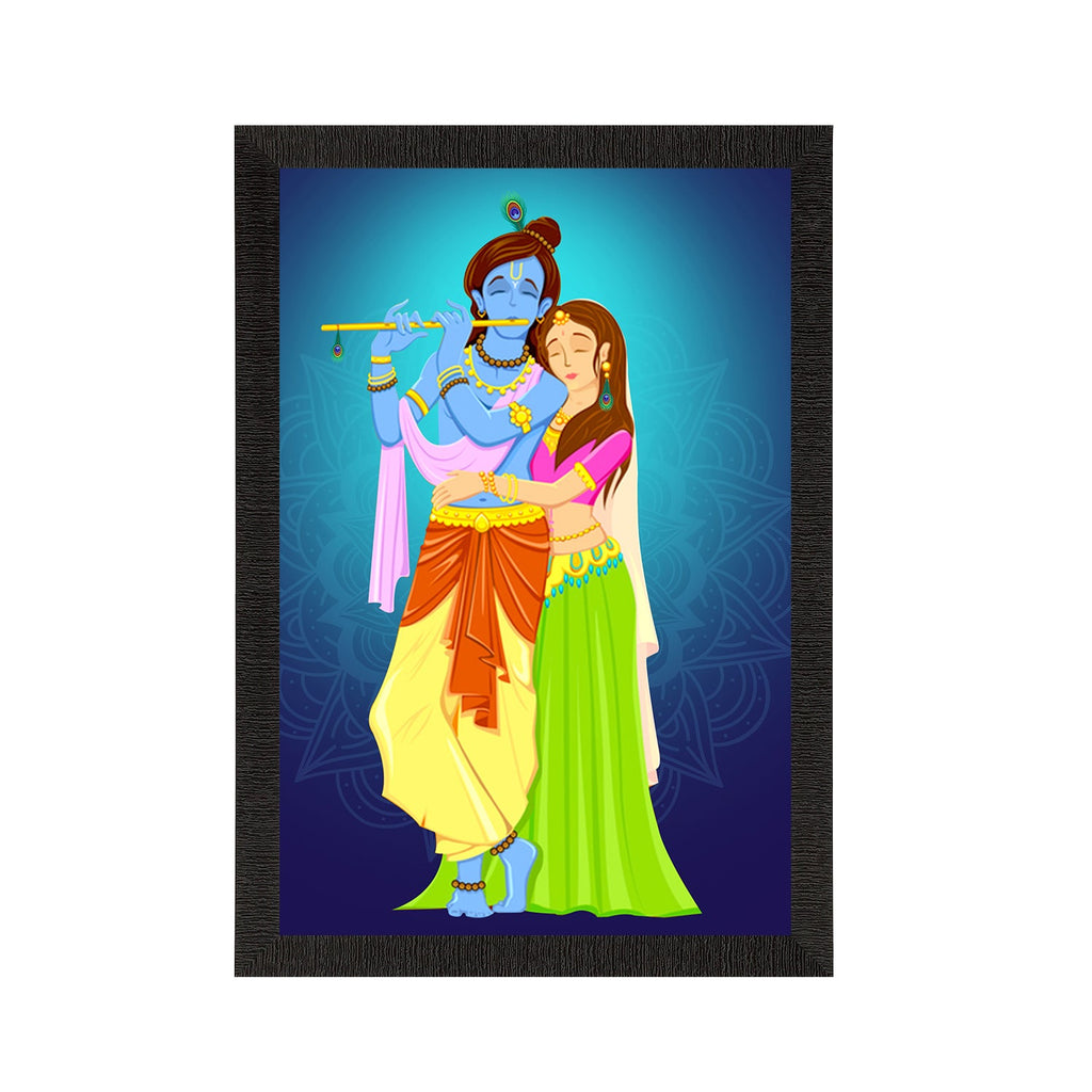 Lord Krishna Satin Matt Texture UV Art Painting Kafalo