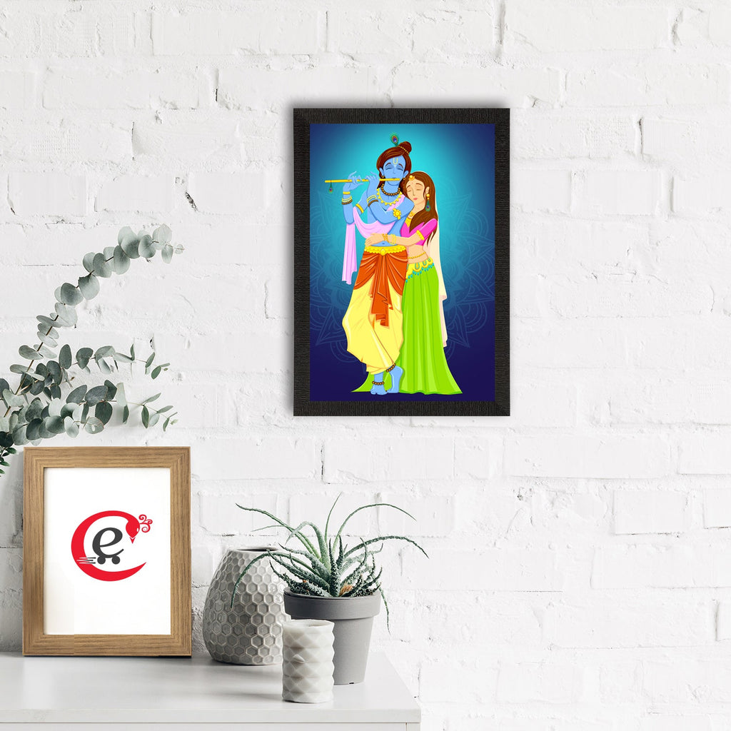 Lord Krishna Satin Matt Texture UV Art Painting Kafalo