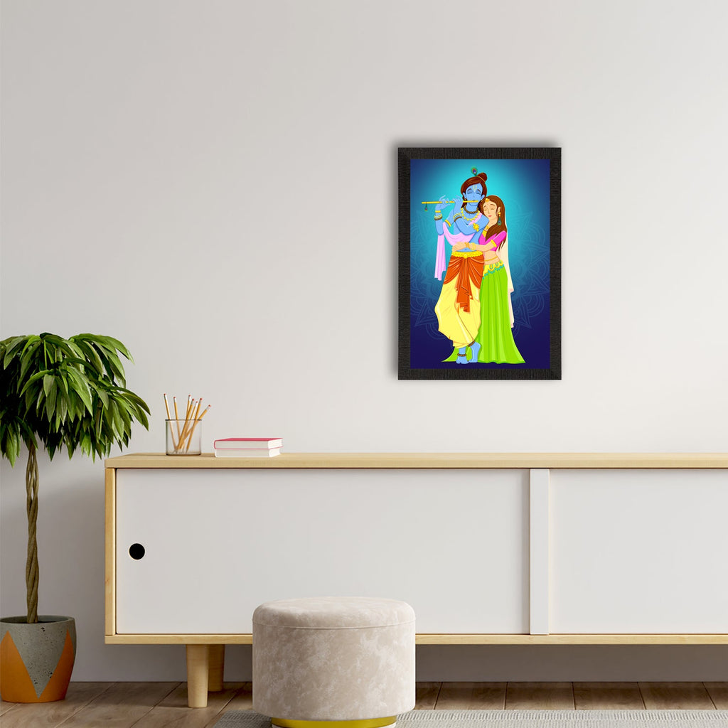 Lord Krishna Satin Matt Texture UV Art Painting Kafalo
