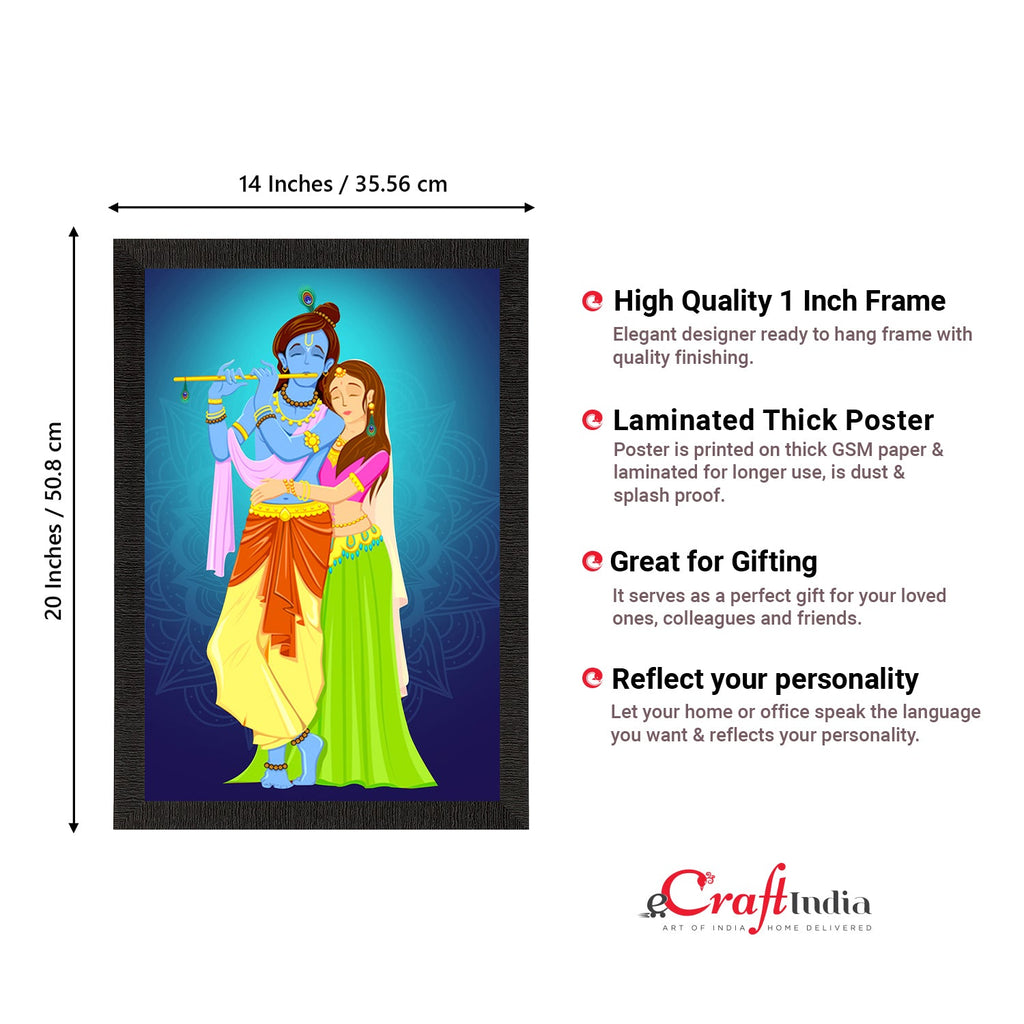 Lord Krishna Satin Matt Texture UV Art Painting Kafalo