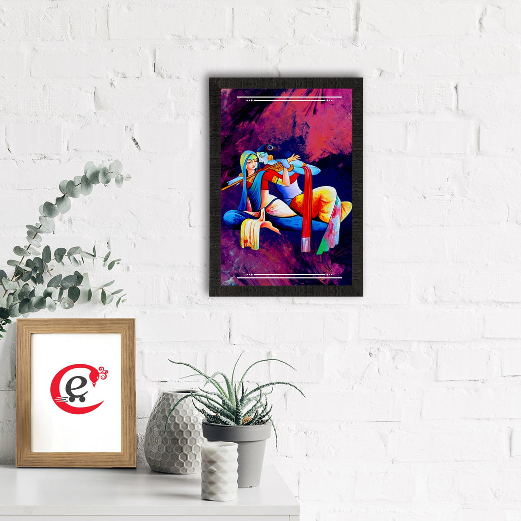 Lord Krishna Satin Matt Texture UV Art Painting Kafalo