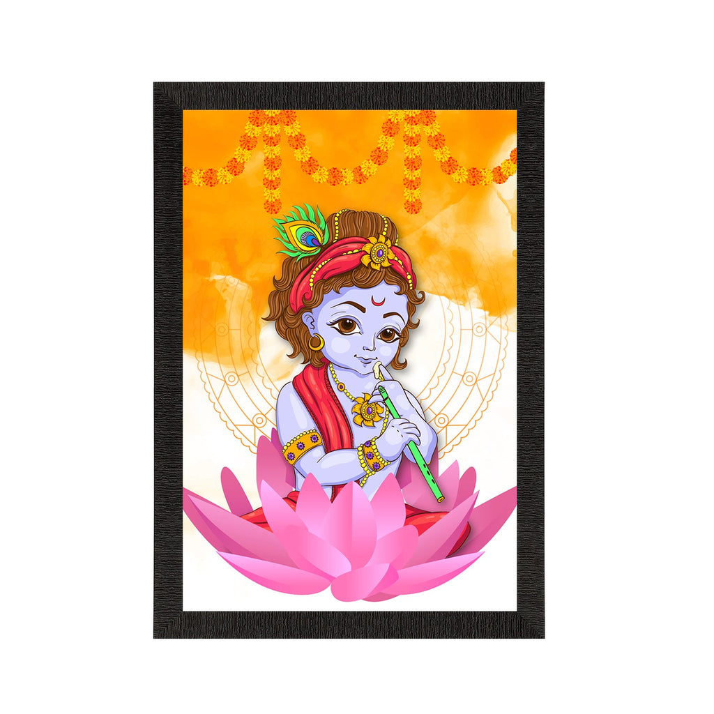 Lord Krishna Satin Matt Texture UV Art Painting Kafalo