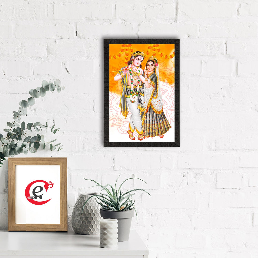 Radha Krishna Painting Digital Printed Religious Wall Art Kafalo