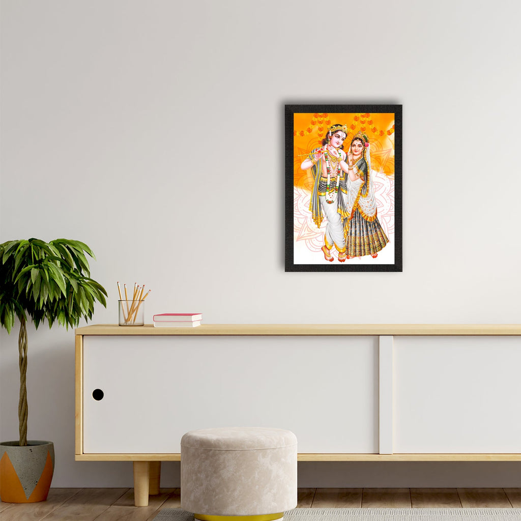 Radha Krishna Painting Digital Printed Religious Wall Art Kafalo