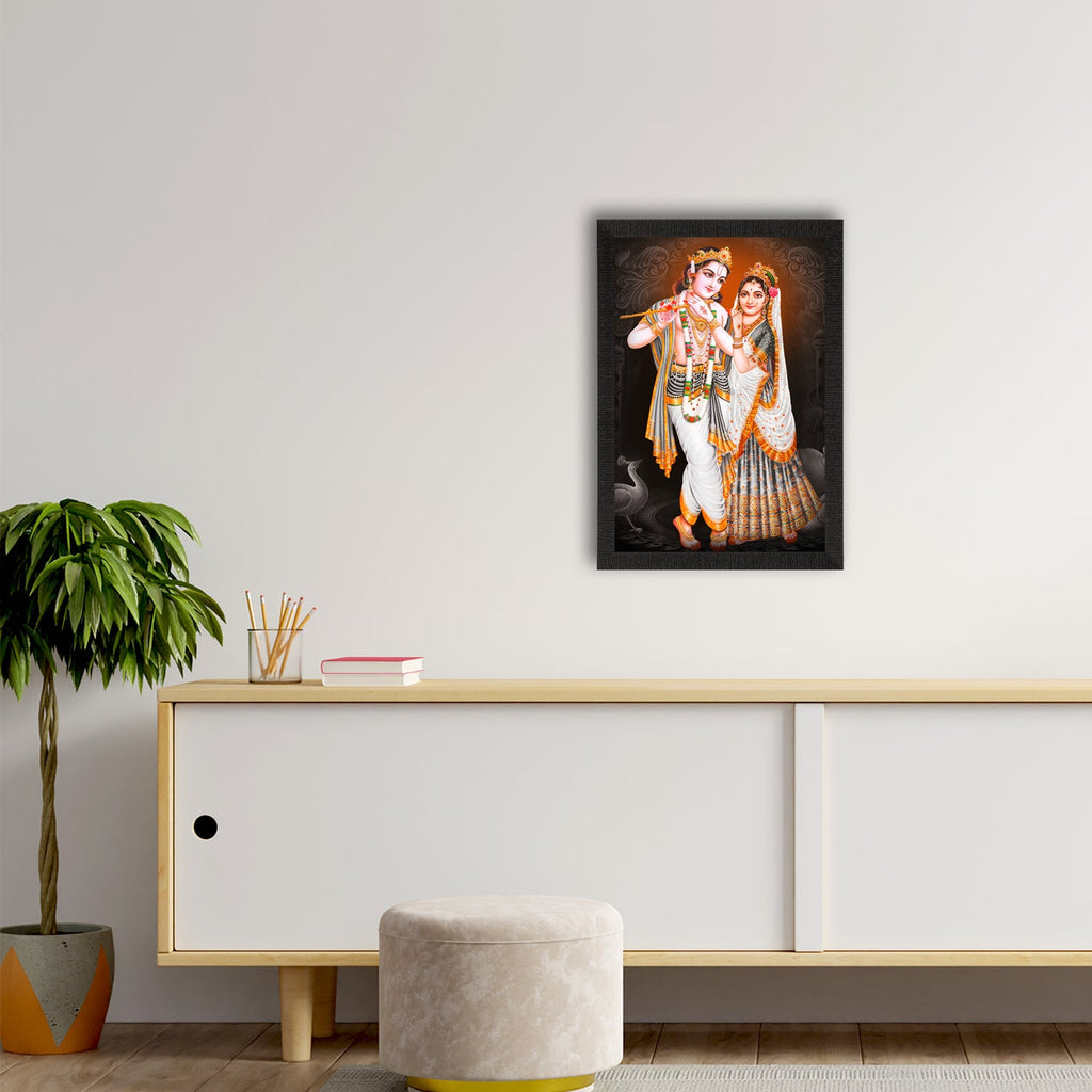 Radha Krishna Painting Digital Printed Religious Wall Art Kafalo