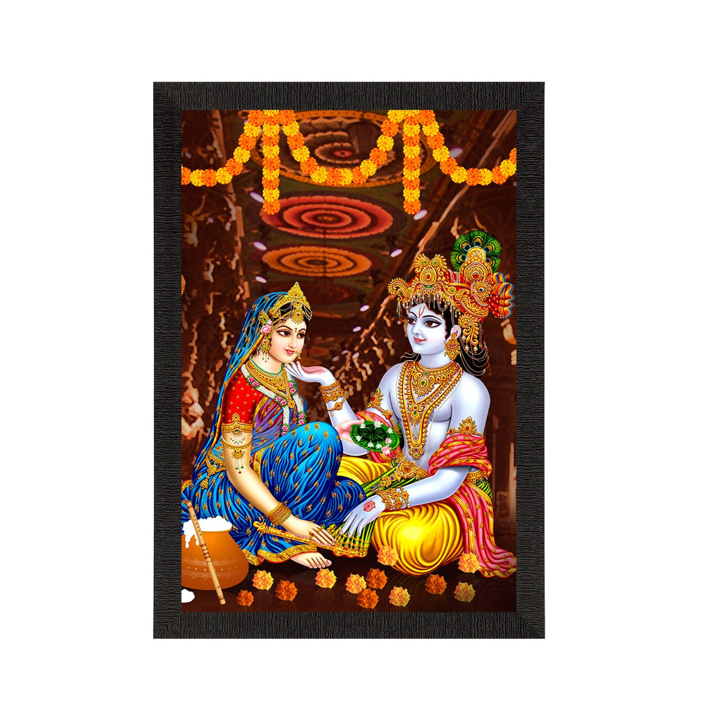 Radha Krishna Painting Digital Printed Religious Wall Art Kafalo