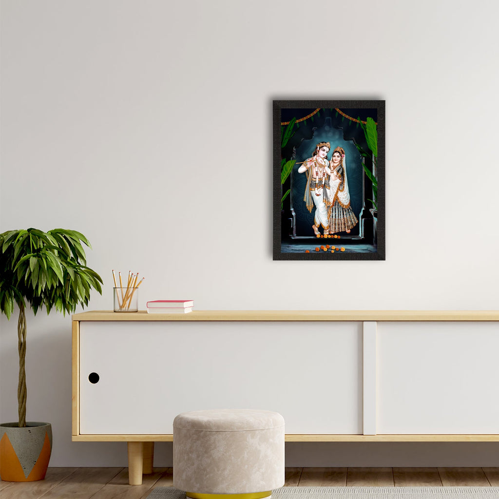 Radha Krishna Painting Digital Printed Religious Wall Art Kafalo