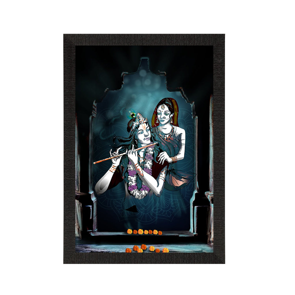 Radha Krishna Painting Digital Printed Religious Wall Art Kafalo