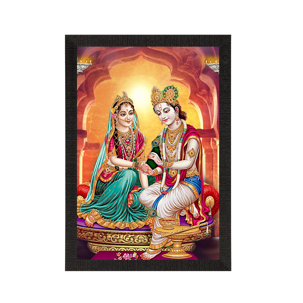 Radha Krishna Painting Digital Printed Religious Wall Art Kafalo