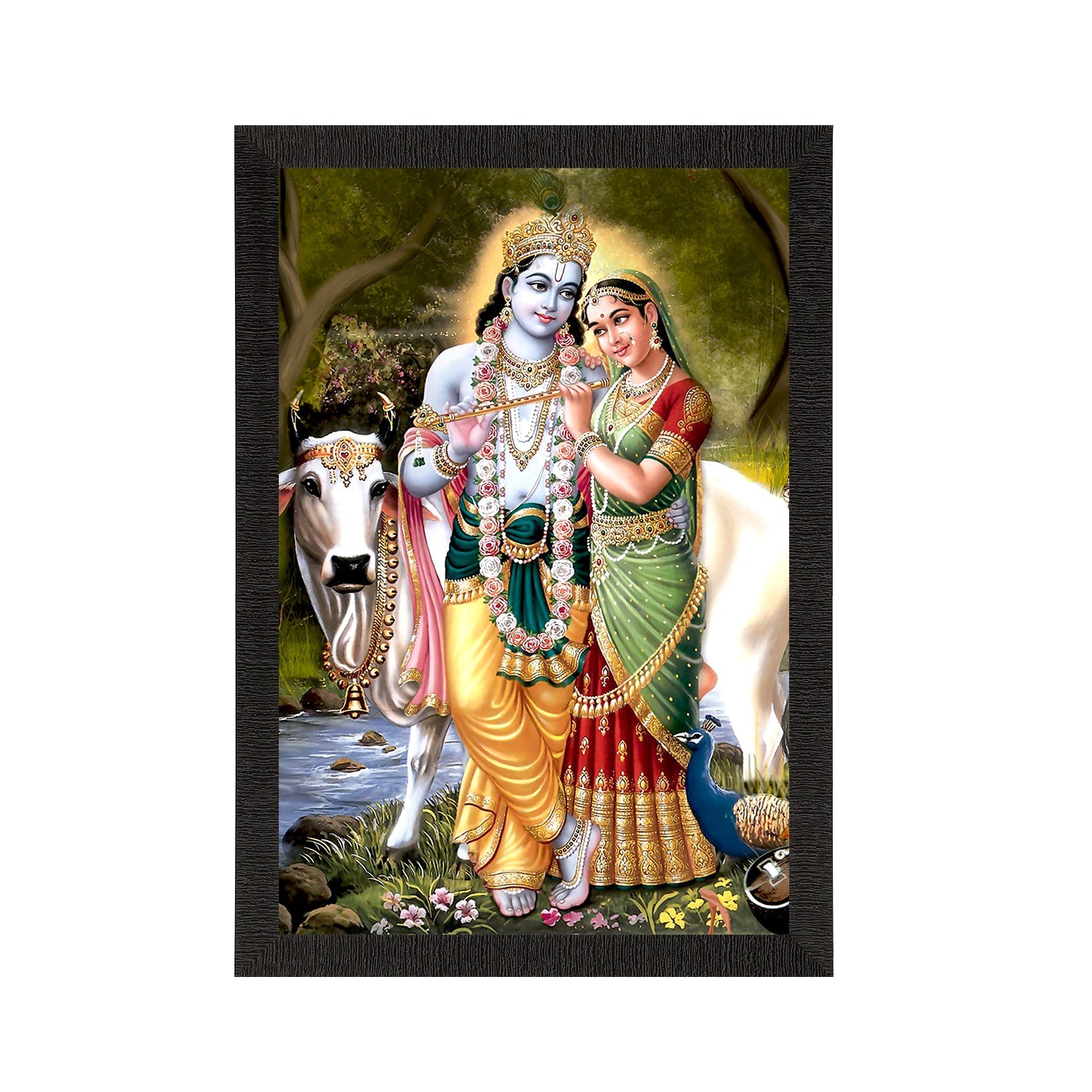 Lord Krishna Satin Matt Texture UV Art Painting Kafalo