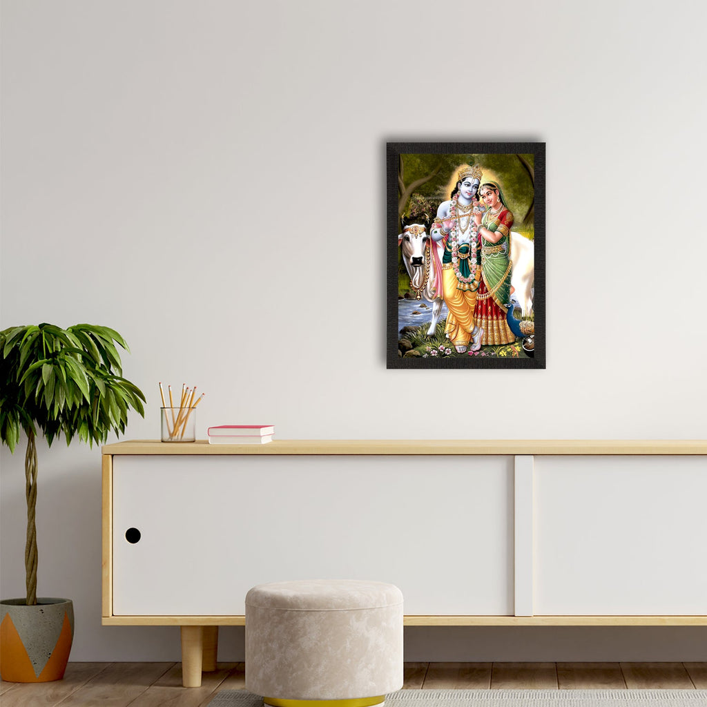 Lord Krishna Satin Matt Texture UV Art Painting Kafalo