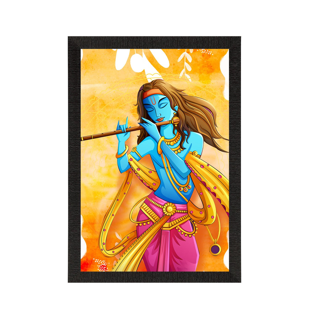 Lord Krishna Satin Matt Texture UV Art Painting Kafalo
