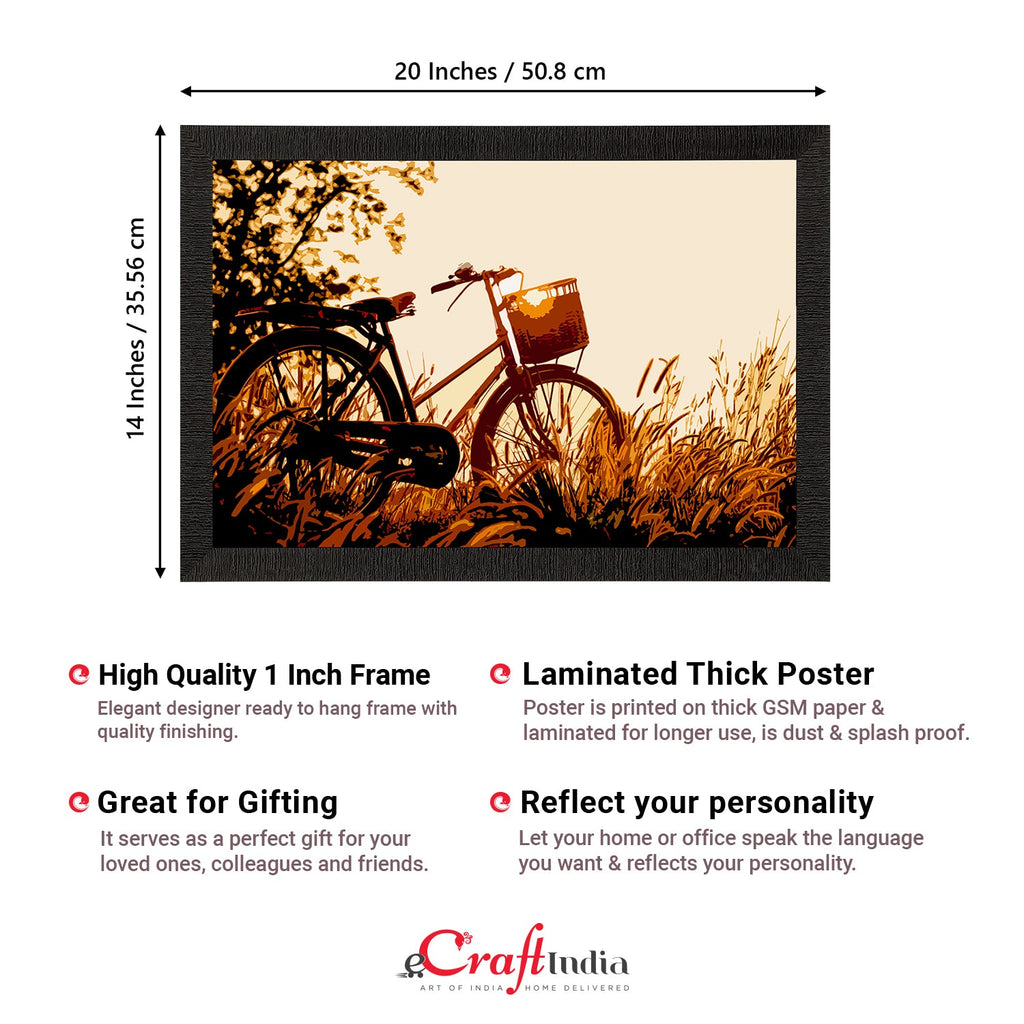 Cycle Standing in Grass View Satin Matt Texture UV Art Painting Kafalo