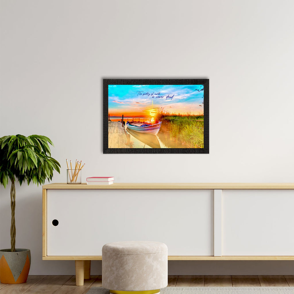 "The Poetry of Earth is Never Dead" Beautiful Scenic View Satin Matt Texture UV Art Painting Kafalo