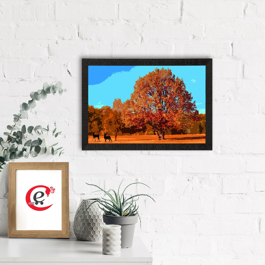 Autumn Season View Satin Matt Texture UV Art Painting Kafalo