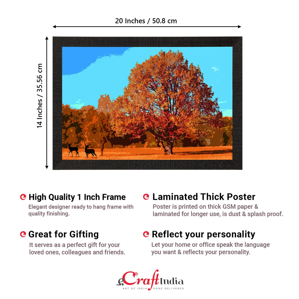 Autumn Season View Satin Matt Texture UV Art Painting Kafalo
