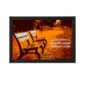 "Slowdown and Enjoy the simple pleasure in Life" 2 Benches View Satin Matt Texture UV Art Painting Kafalo