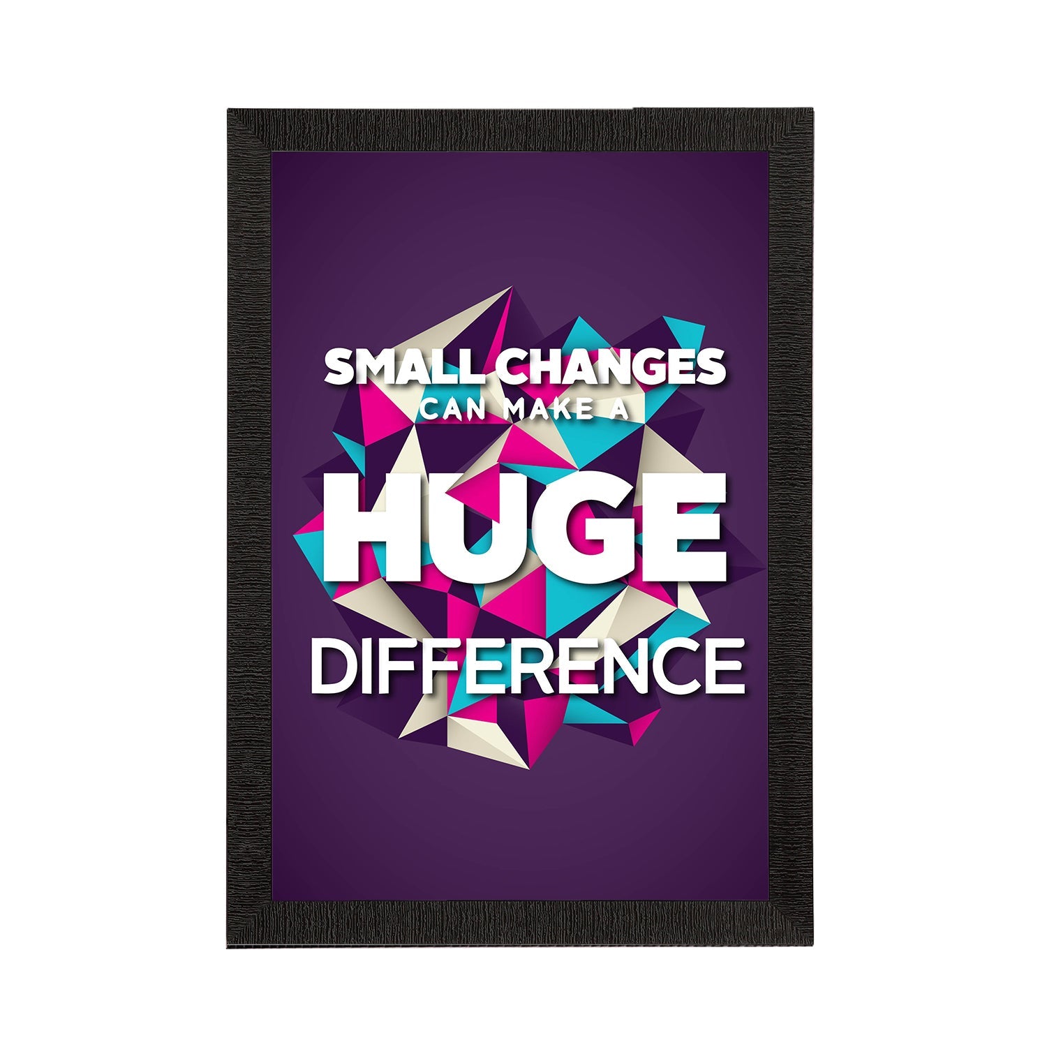 "Small Changes Can Make a Huge Difference" Motivational Quote Satin Matt Texture UV Art Painting Kafalo