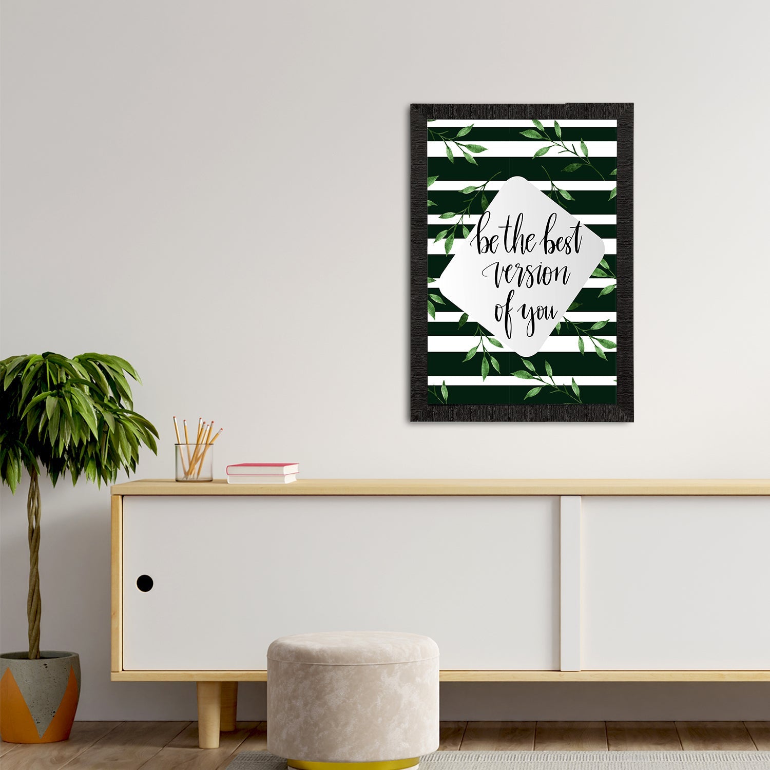 "Be The Best Version Of You" Motivational Quote Satin Matt Texture UV Art Painting Kafalo