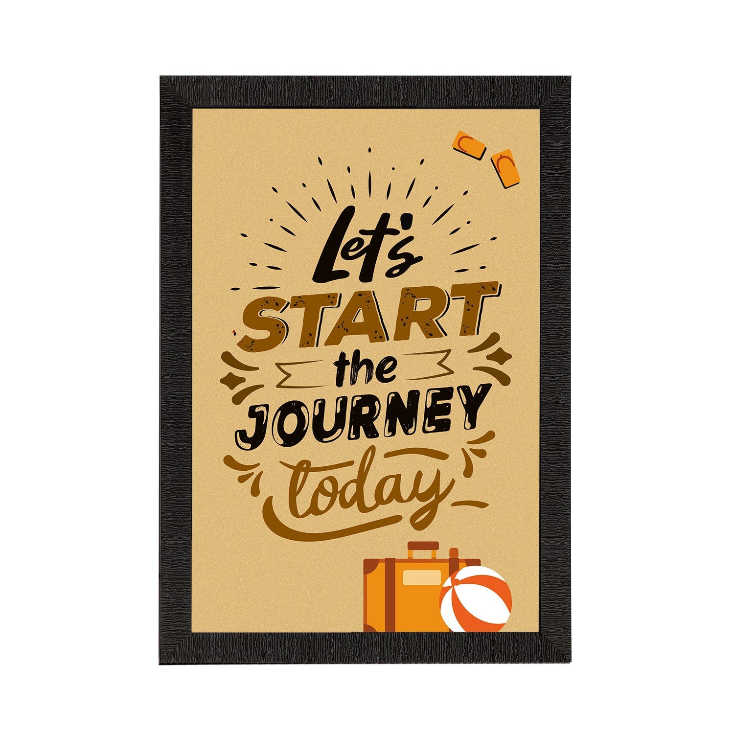 "Lets Start The Journey Today" Motivational Quote Satin Matt Texture UV Art Painting Kafalo