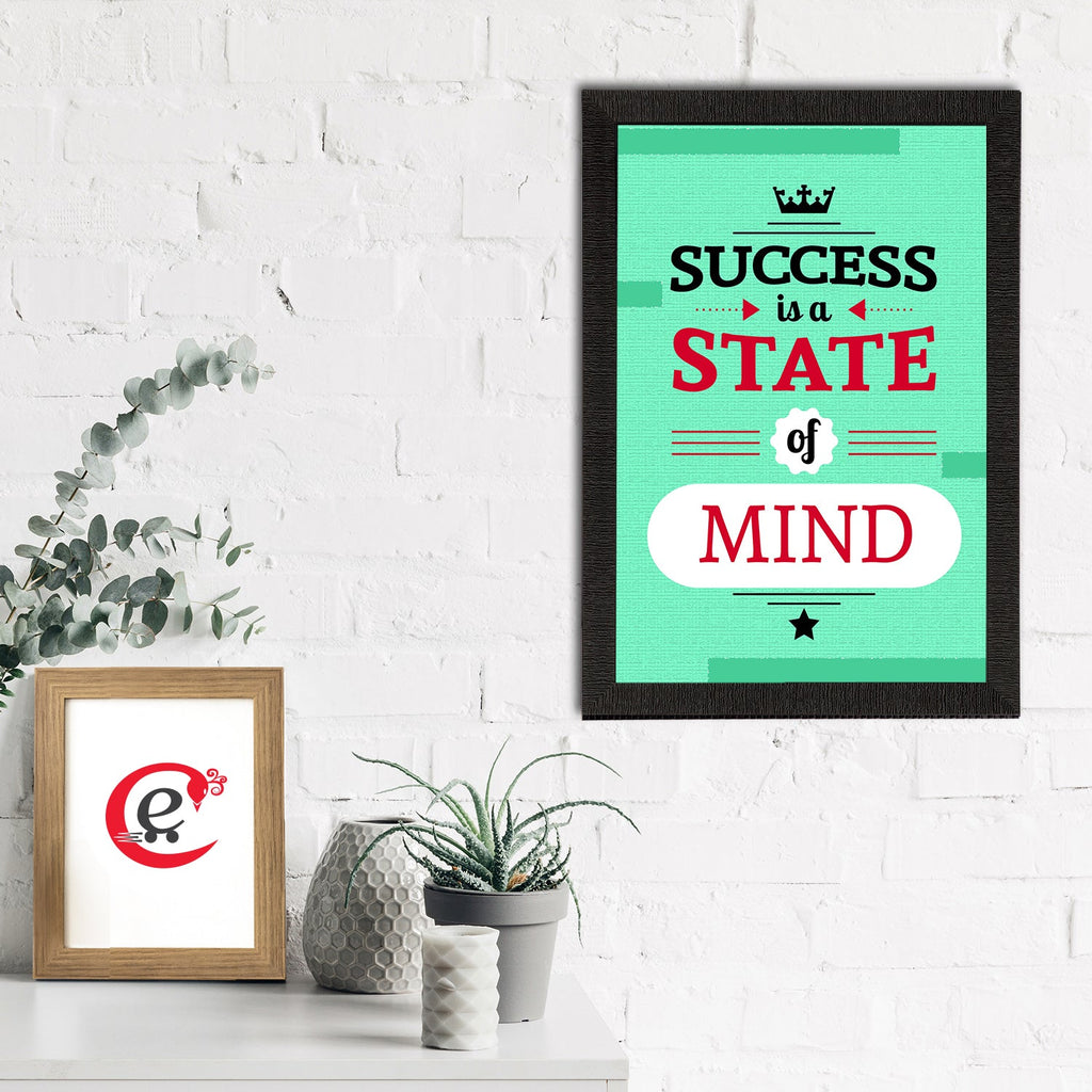 "Success Is A State of Mind "Motivational Quote Satin Matt Texture UV Art Painting Kafalo