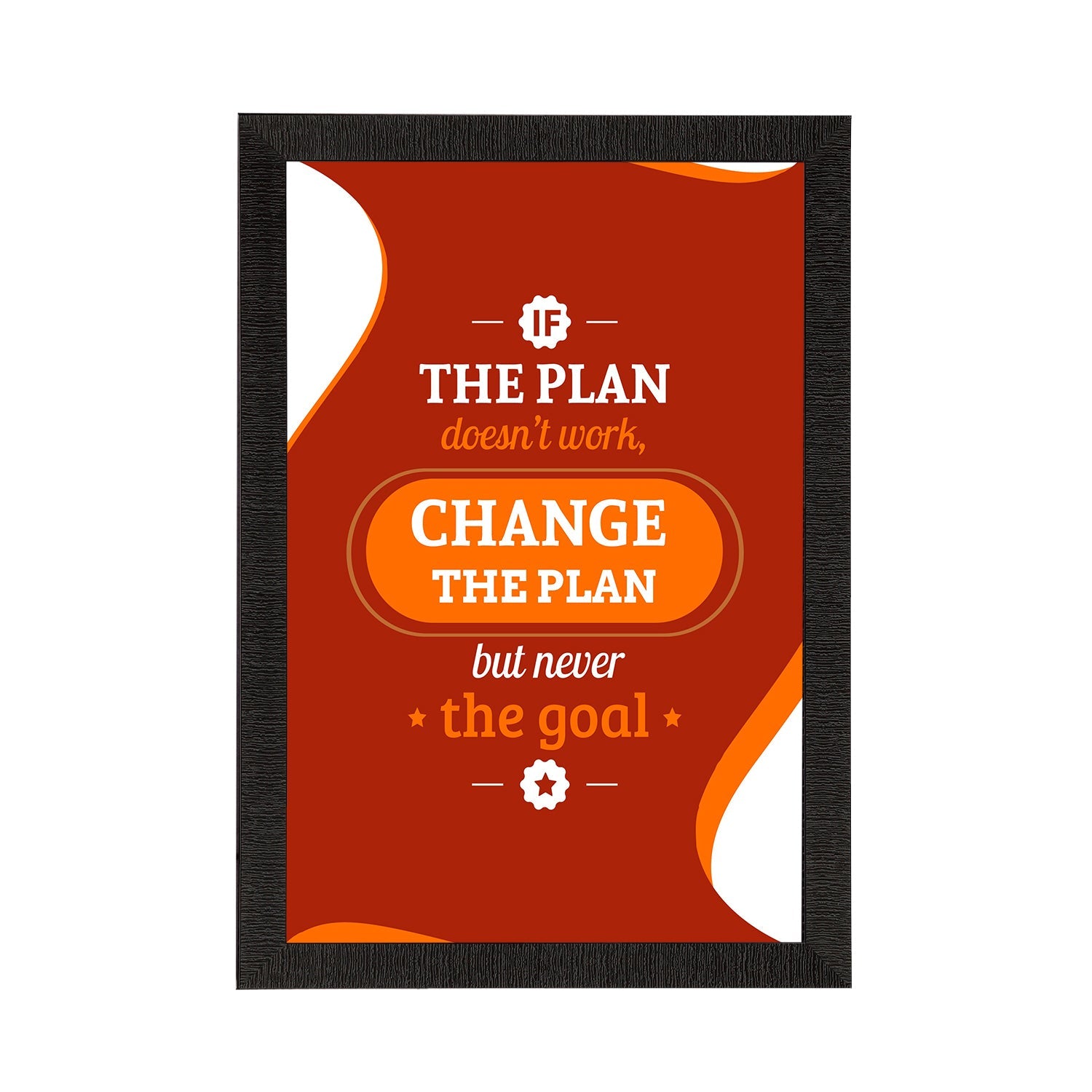 "If The Plan Doesnt Work, Change The Plan But Never The Goal" Motivational Quote Satin Matt Texture UV Art Painting Kafalo