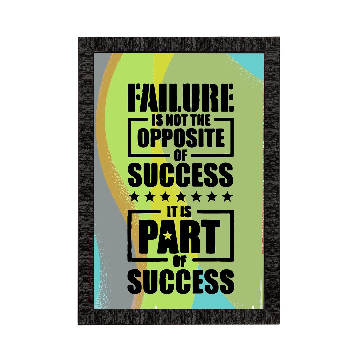 "Failure Is Not the Opposite of Success It is Part of Success" Motivational Quote Satin Matt Texture UV Art Painting Kafalo