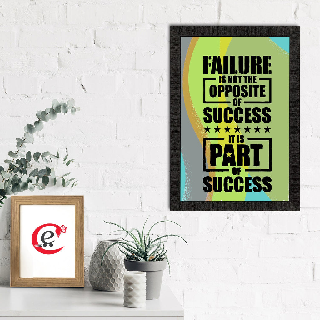 "Failure Is Not the Opposite of Success It is Part of Success" Motivational Quote Satin Matt Texture UV Art Painting Kafalo