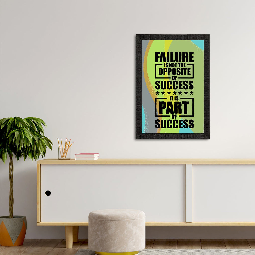 "Failure Is Not the Opposite of Success It is Part of Success" Motivational Quote Satin Matt Texture UV Art Painting Kafalo