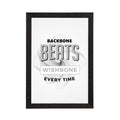 "Backbone Beats Wishbone Every Time" Motivational Quote Satin Matt Texture UV Art Painting Kafalo