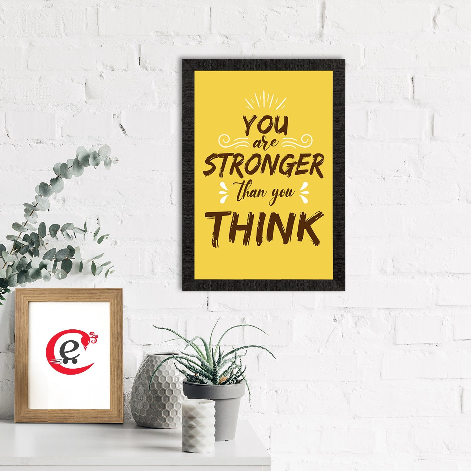 "You Are Stronger Than You Think" Motivational Quote Satin Matt Texture UV Art Painting Kafalo